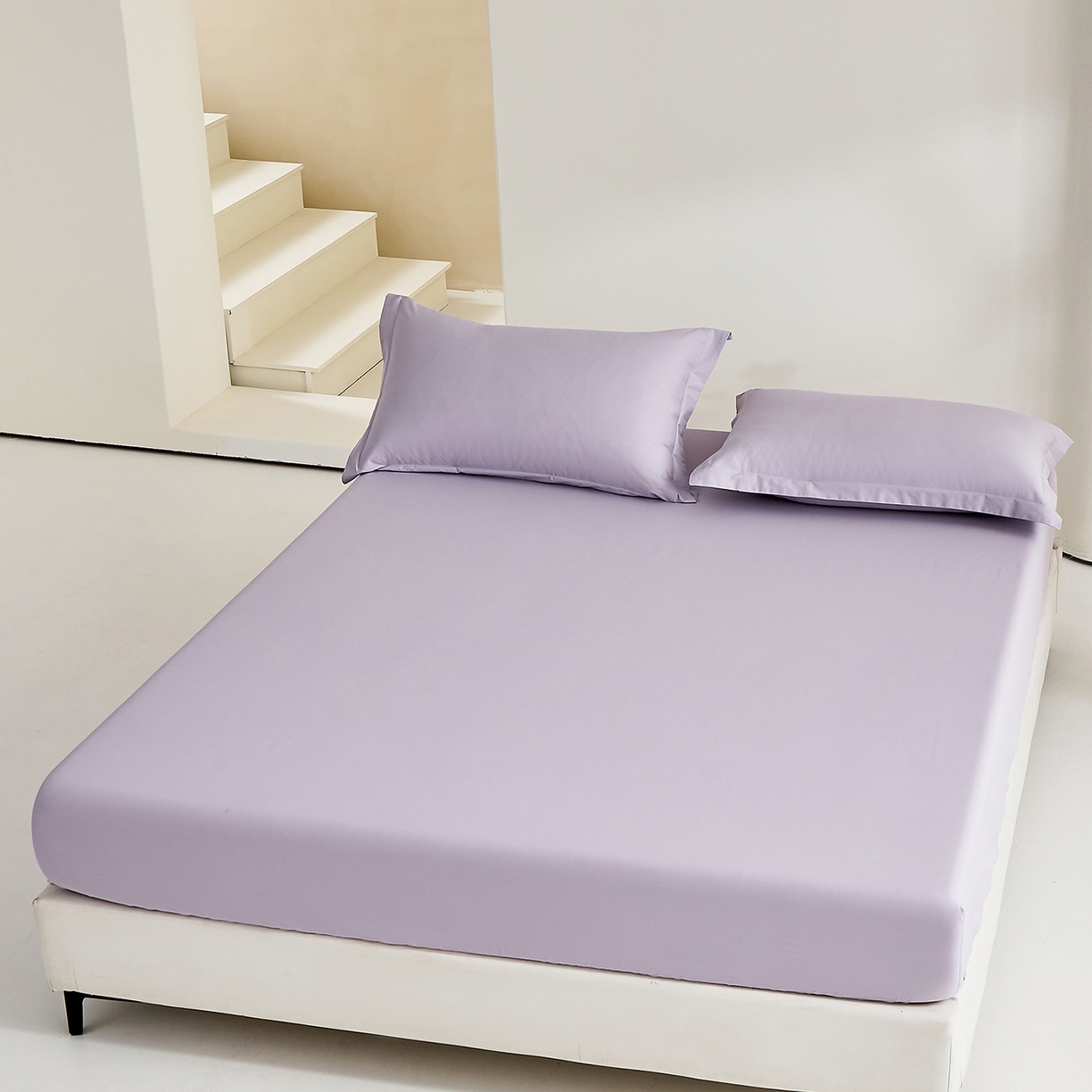 91家纺网 家纺一手货源 找家纺 （总）元元家居（元元被业） 2026新款全棉纯棉13372套件及单品【纯色款】-单床笠床笠单件