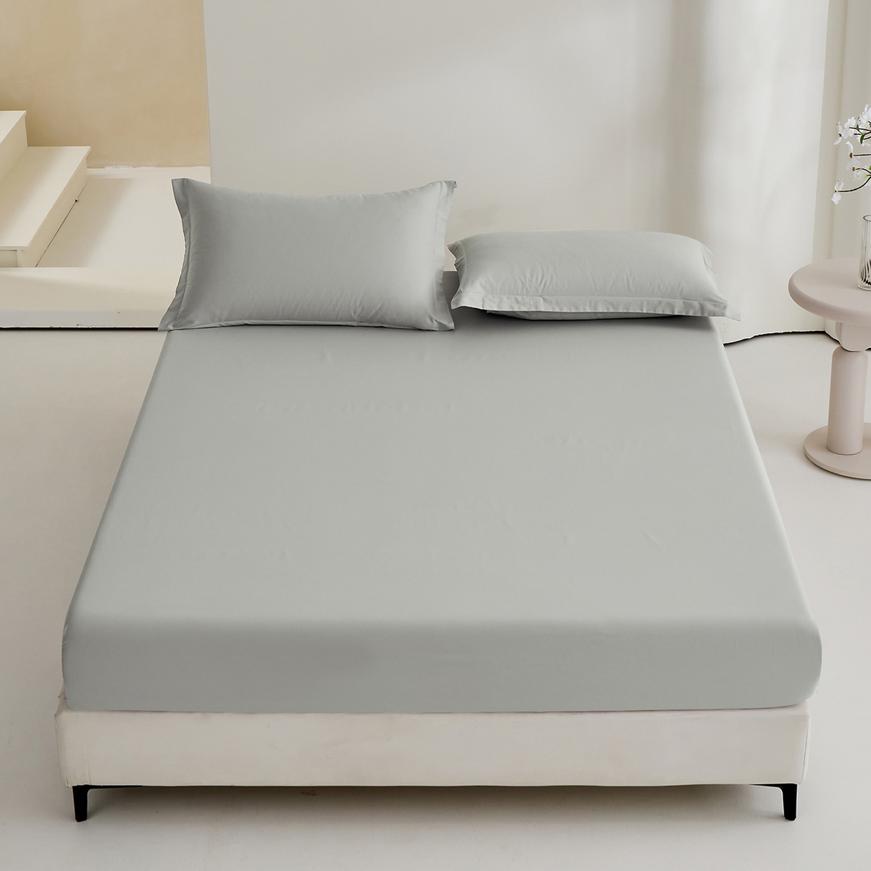 元元家居（元元被业） 2026新款全棉纯棉13372套件及单品【纯色款】-单床笠床笠单件 雅灰