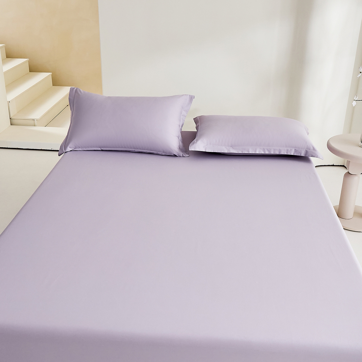 91家纺网 家纺一手货源 找家纺 元元家居（元元被业） 2026新款全棉纯棉13372套件及单品【纯色款】-单床笠床笠单件 罗兰紫