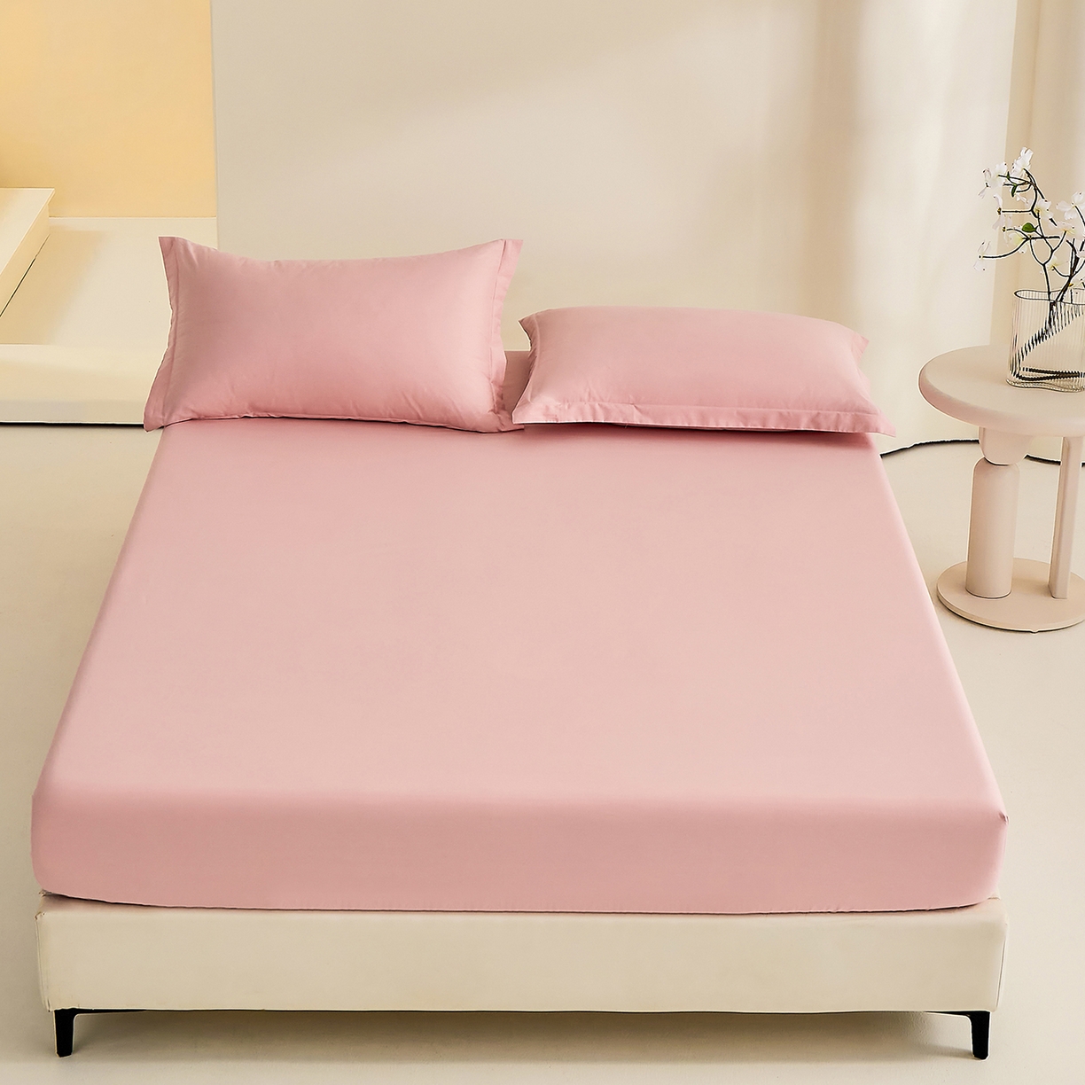 元元家居（元元被业） 2026新款全棉纯棉13372套件及单品【纯色款】-单床笠床笠单件 果粉