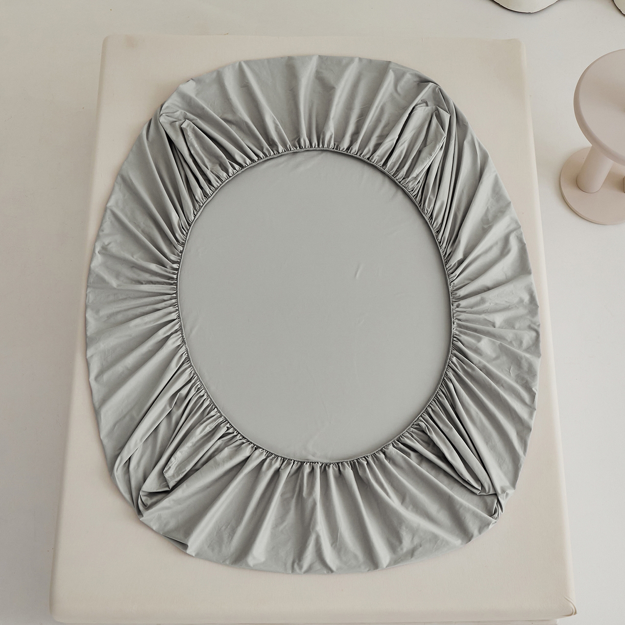 91家纺网 家纺一手货源 找家纺 元元家居（元元被业） 2026新款全棉纯棉13372套件及单品【纯色款】-单床笠床笠单件 雅灰