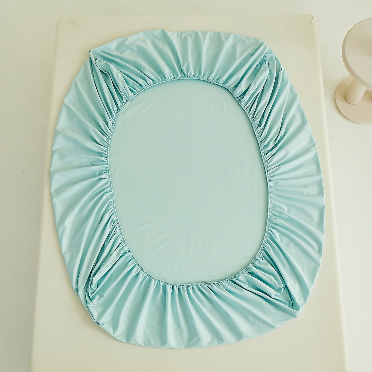 91家纺网 家纺一手货源 找家纺 元元家居（元元被业） 2026新款全棉纯棉13372套件及单品【纯色款】-单床笠床笠单件 天梦蓝