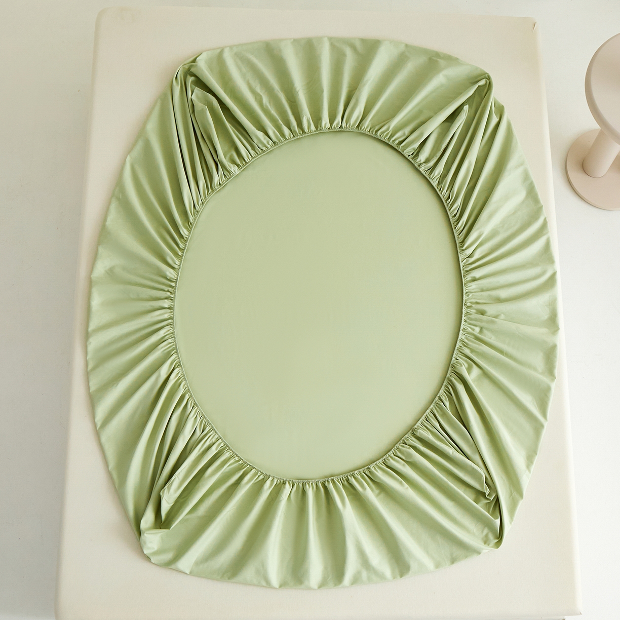 91家纺网 家纺一手货源 找家纺 元元家居（元元被业） 2026新款全棉纯棉13372套件及单品【纯色款】-单床笠床笠单件 麦田绿