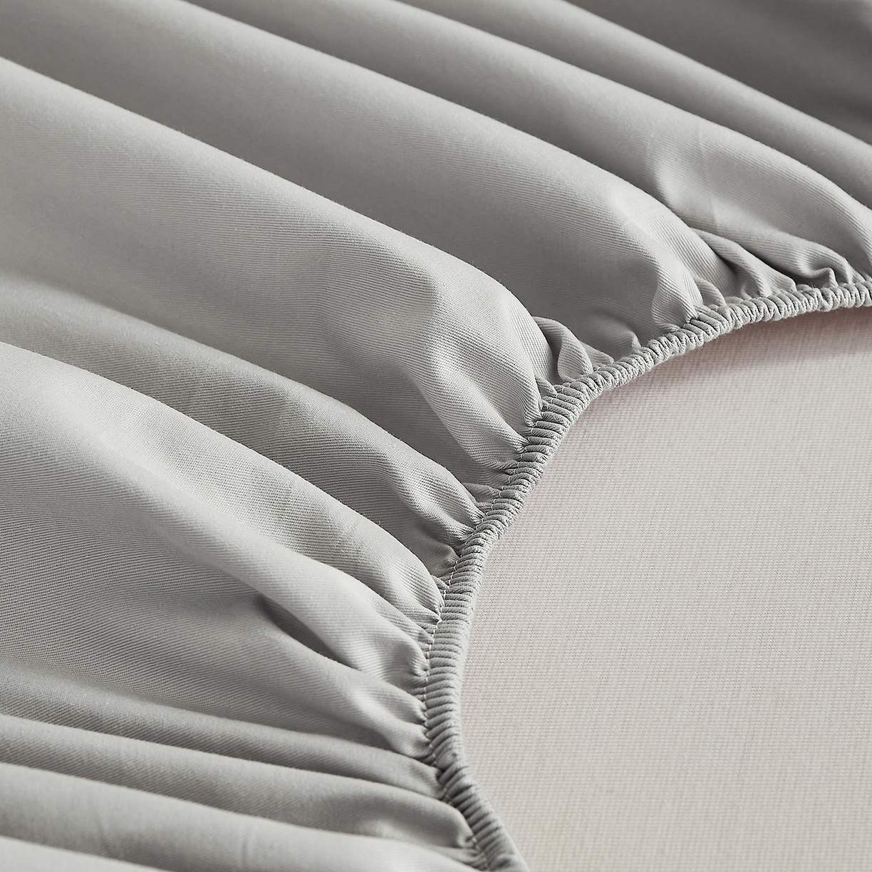 91家纺网 家纺一手货源 找家纺 元元家居（元元被业） 2026新款全棉纯棉13372套件及单品【纯色款】-单床笠床笠单件 雅灰