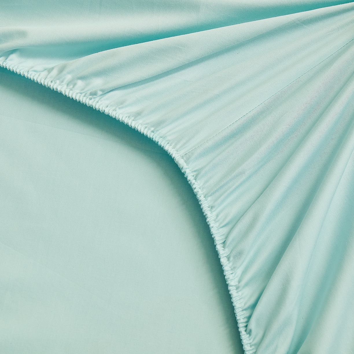 91家纺网 家纺一手货源 找家纺 元元家居（元元被业） 2026新款全棉纯棉13372套件及单品【纯色款】-单床笠床笠单件 天梦蓝