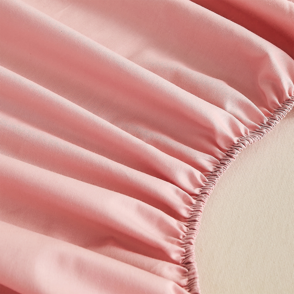 91家纺网 家纺一手货源 找家纺 元元家居（元元被业） 2026新款全棉纯棉13372套件及单品【纯色款】-单床笠床笠单件 果粉