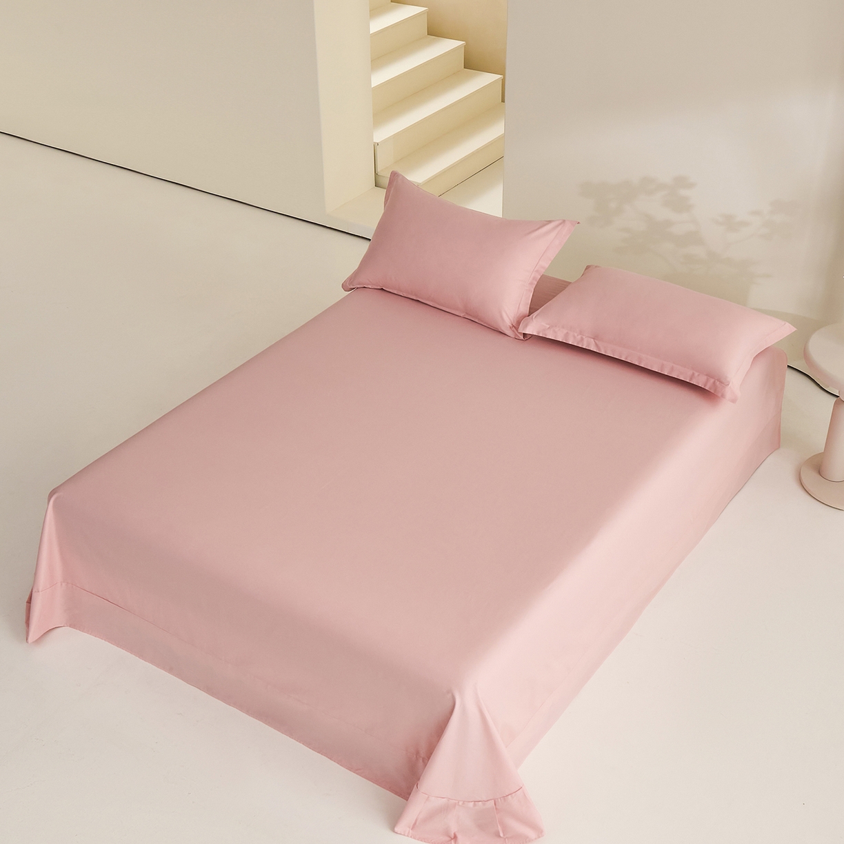 91家纺网 家纺一手货源 找家纺 （总）元元家居（元元被业） 2026新款全棉纯棉13372套件及单品【纯色款】-单床单床单单件