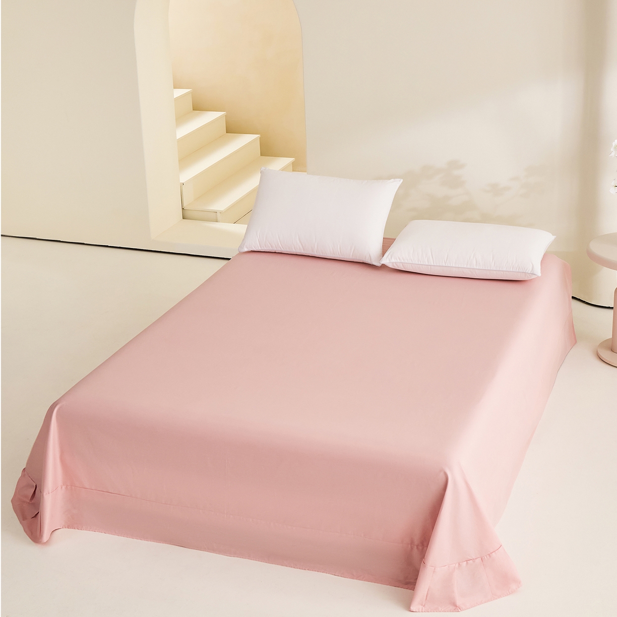 91家纺网 家纺一手货源 找家纺 （总）元元家居（元元被业） 2026新款全棉纯棉13372套件及单品【纯色款】-单床单床单单件