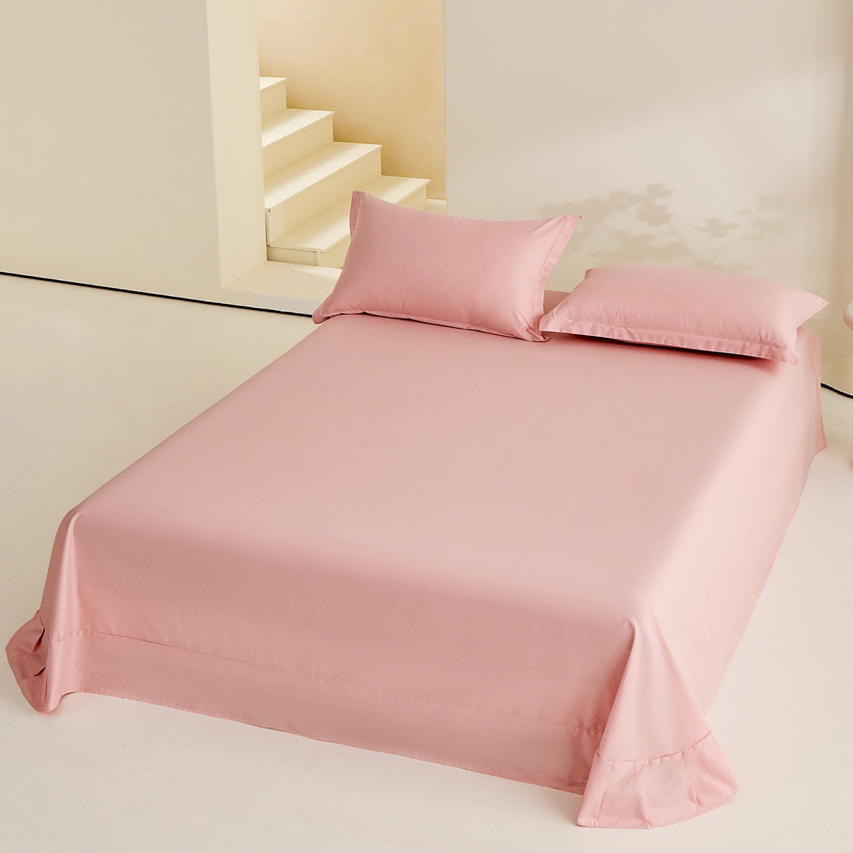 91家纺网 家纺一手货源 找家纺 （总）元元家居（元元被业） 2026新款全棉纯棉13372套件及单品【纯色款】-单床单床单单件