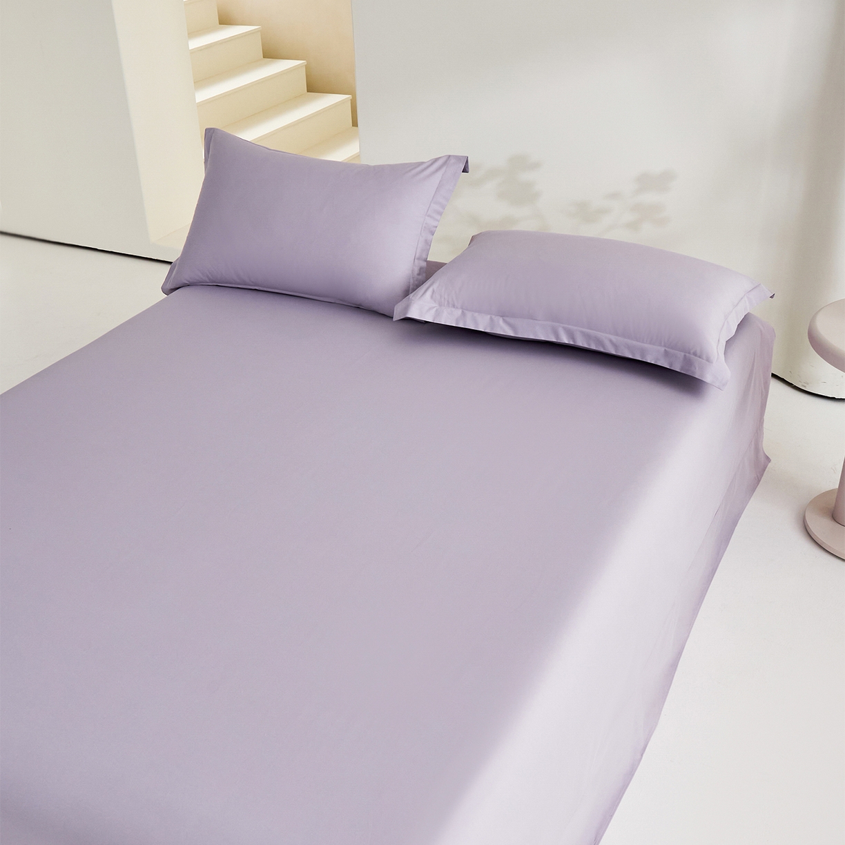 91家纺网 家纺一手货源 找家纺 元元家居（元元被业） 2026新款全棉纯棉13372套件及单品【纯色款】-单床单床单单件 罗兰紫