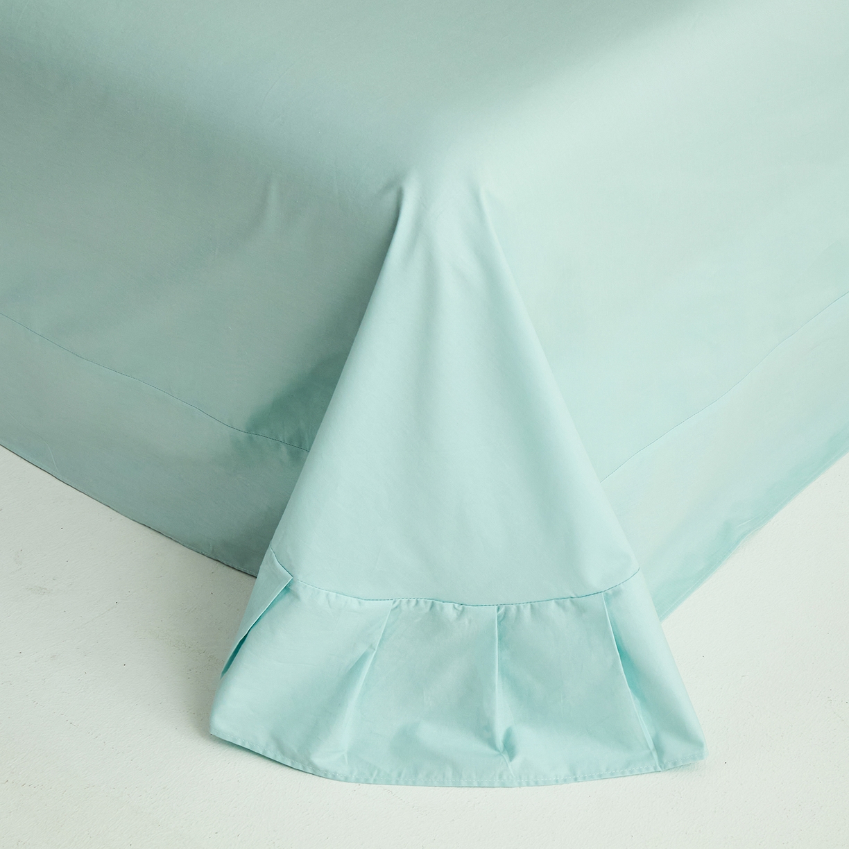 91家纺网 家纺一手货源 找家纺 元元家居（元元被业） 2026新款全棉纯棉13372套件及单品【纯色款】-单床单床单单件 天梦蓝