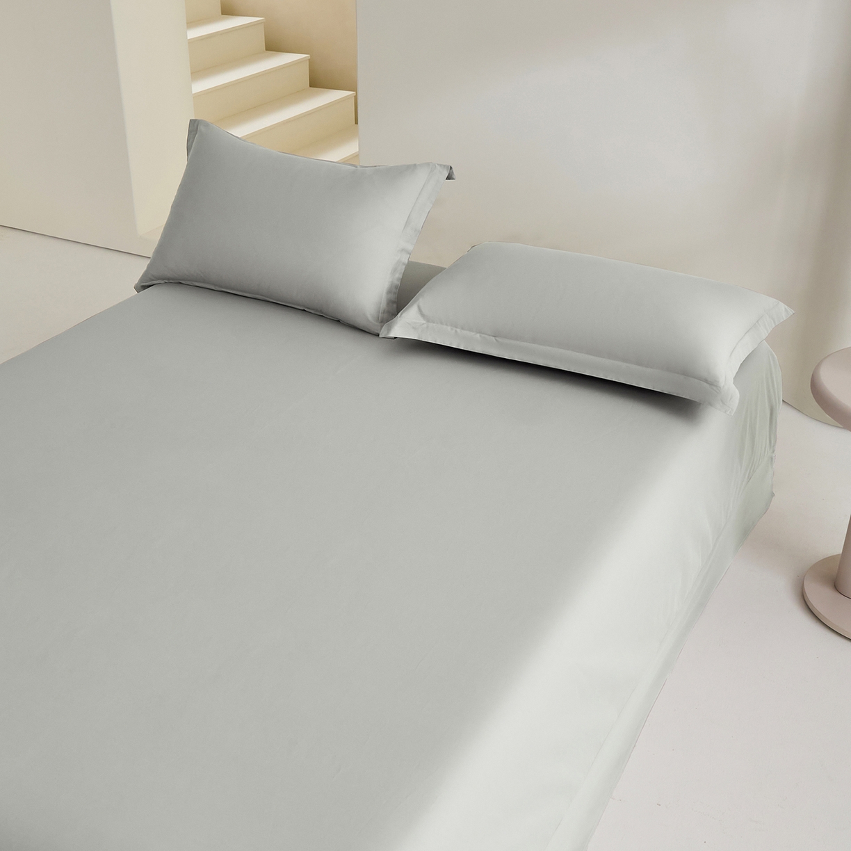 91家纺网 家纺一手货源 找家纺 元元家居（元元被业） 2026新款全棉纯棉13372套件及单品【纯色款】-单床单床单单件 雅灰