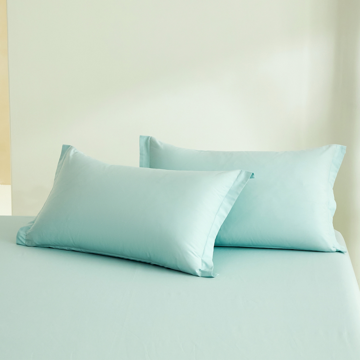 91家纺网 家纺一手货源 找家纺 元元家居（元元被业） 2026新款全棉纯棉13372套件及单品【纯色款】-单床单床单单件 天梦蓝