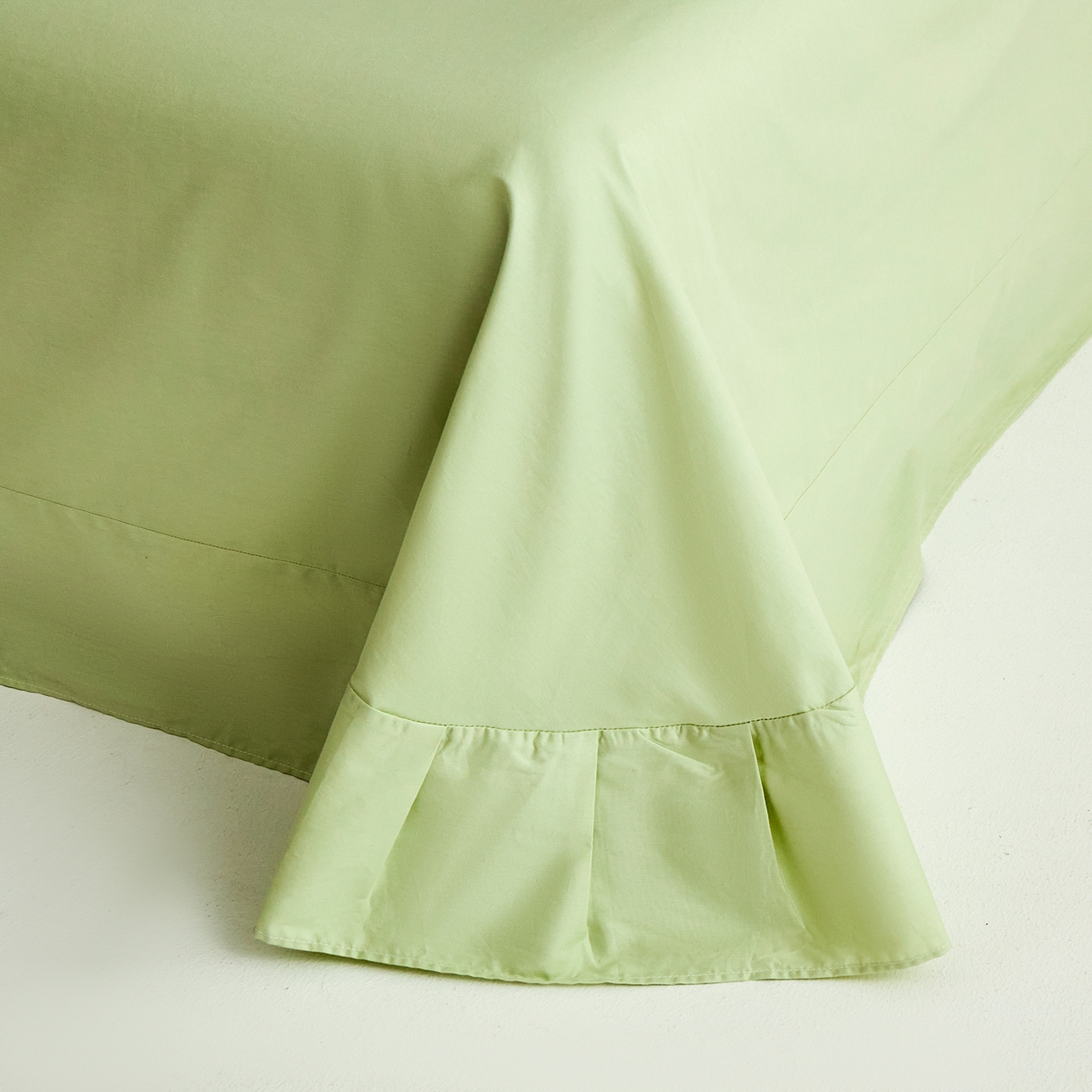 91家纺网 家纺一手货源 找家纺 元元家居（元元被业） 2026新款全棉纯棉13372套件及单品【纯色款】-单床单床单单件 麦田绿