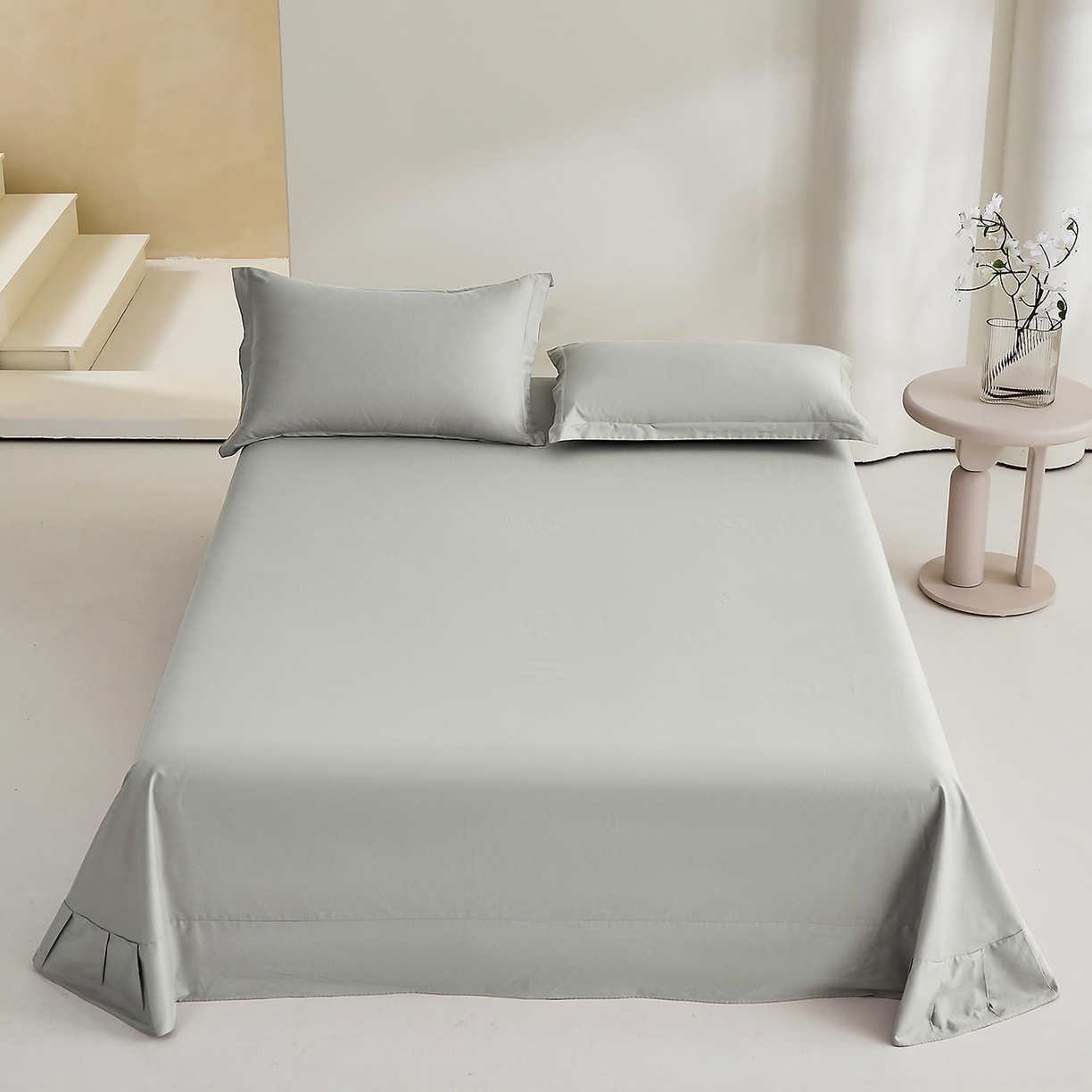 元元家居（元元被业） 2026新款全棉纯棉13372套件及单品【纯色款】-单床单床单单件 雅灰