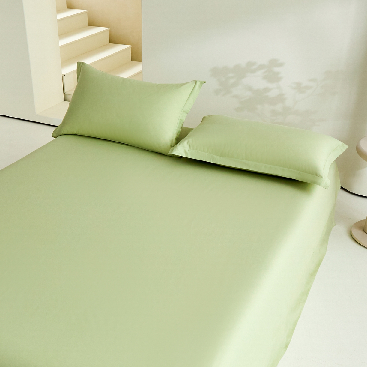 91家纺网 家纺一手货源 找家纺 元元家居（元元被业） 2026新款全棉纯棉13372套件及单品【纯色款】-单床单床单单件 麦田绿