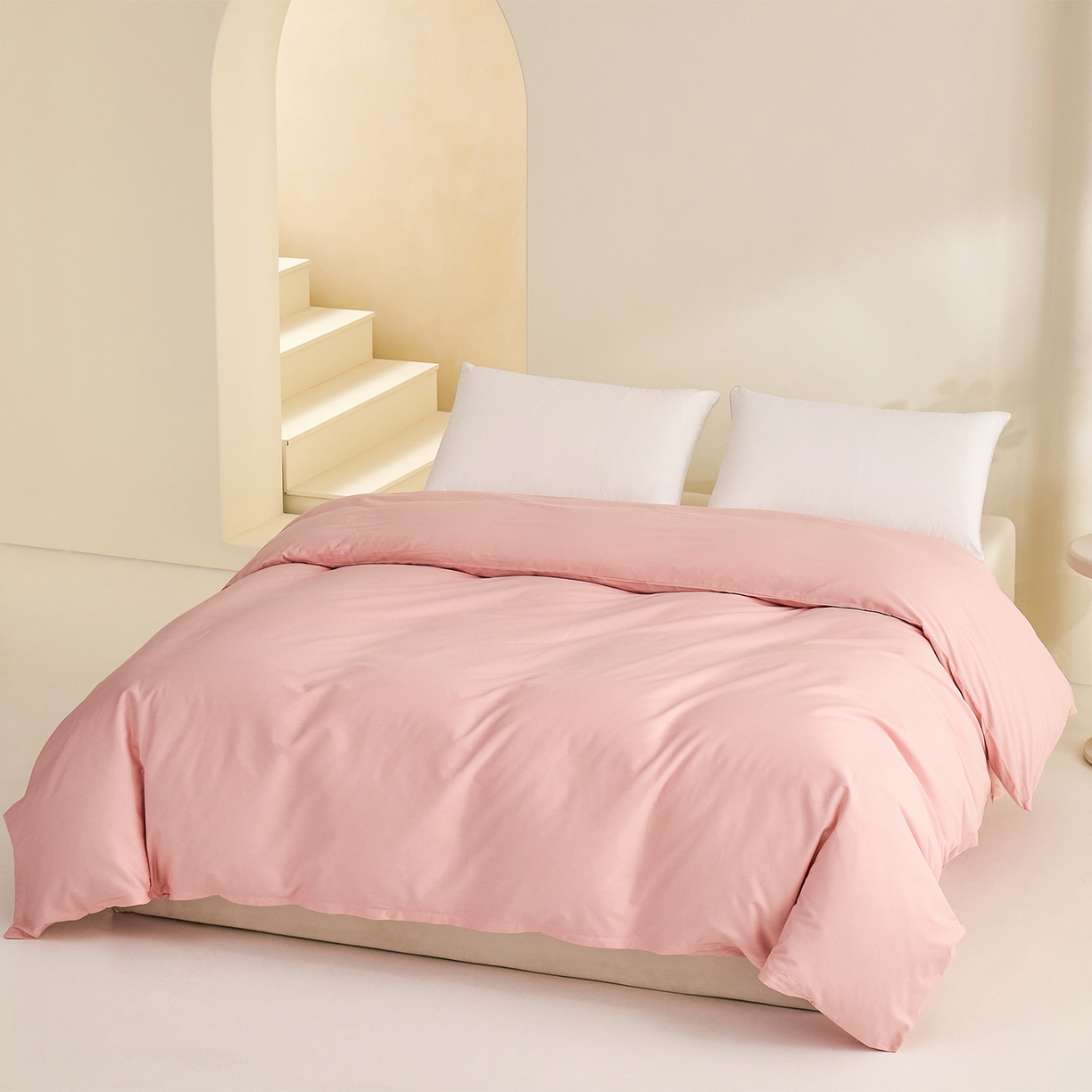 91家纺网 家纺一手货源 找家纺 元元家居（元元被业） 2026新款全棉纯棉13372套件及单品【纯色款】-单被套被套单件 果粉