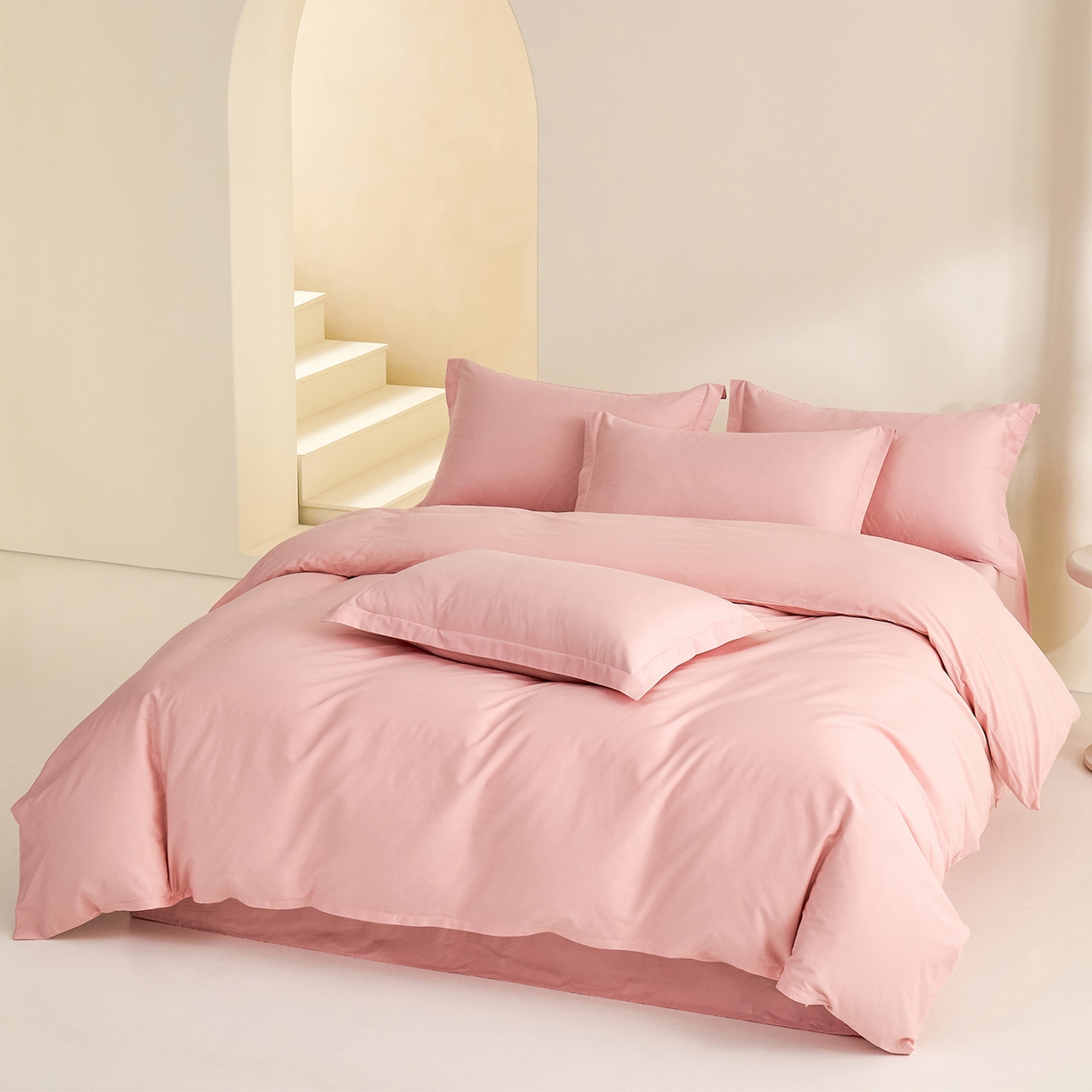 91家纺网 家纺一手货源 找家纺 元元家居（元元被业） 2026新款全棉纯棉13372套件及单品【纯色款】-单被套被套单件 果粉