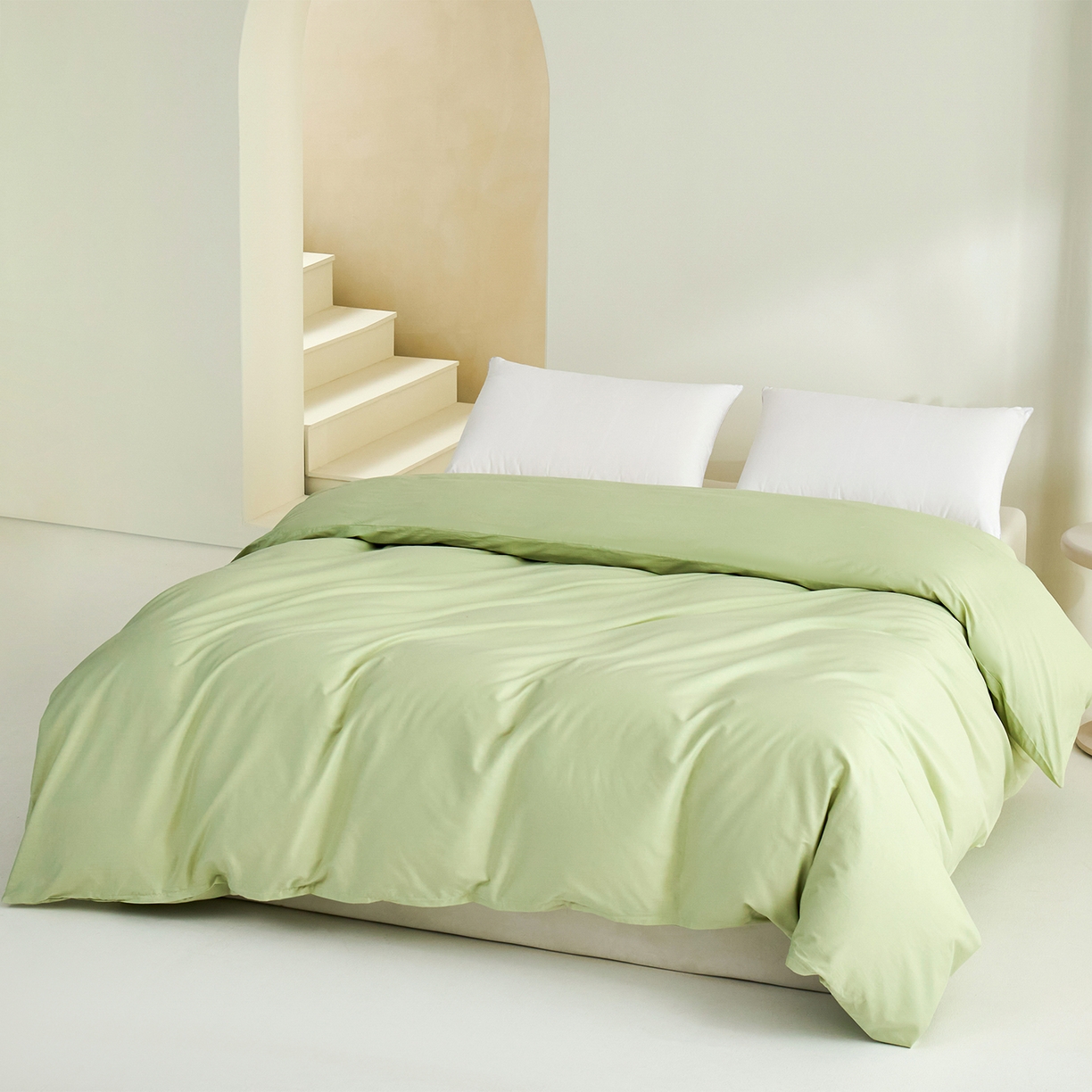 元元家居（元元被业） 2026新款全棉纯棉13372套件及单品【纯色款】-单被套被套单件 麦田绿