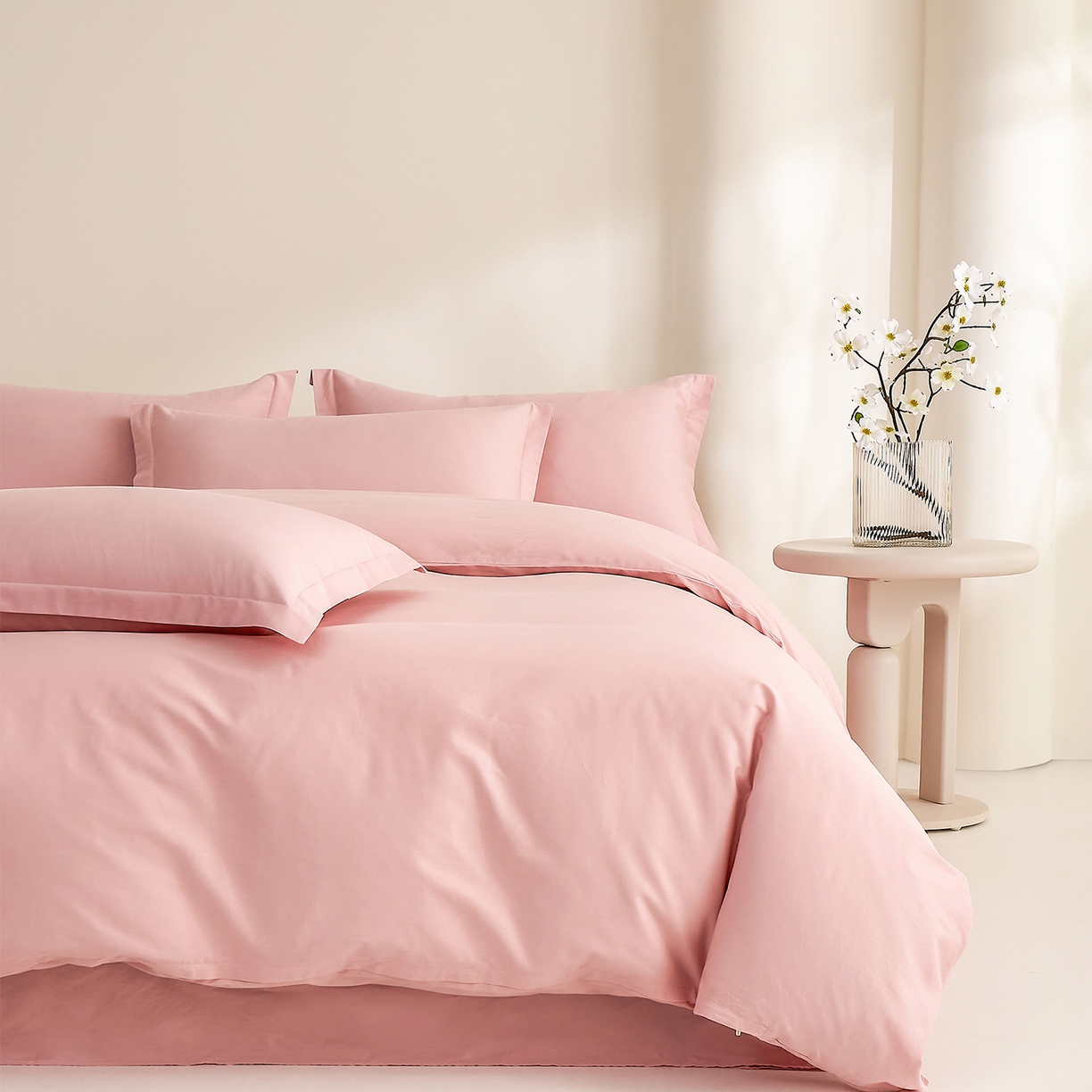 91家纺网 家纺一手货源 找家纺 元元家居（元元被业） 2026新款全棉纯棉13372套件及单品【纯色款】-单被套被套单件 果粉