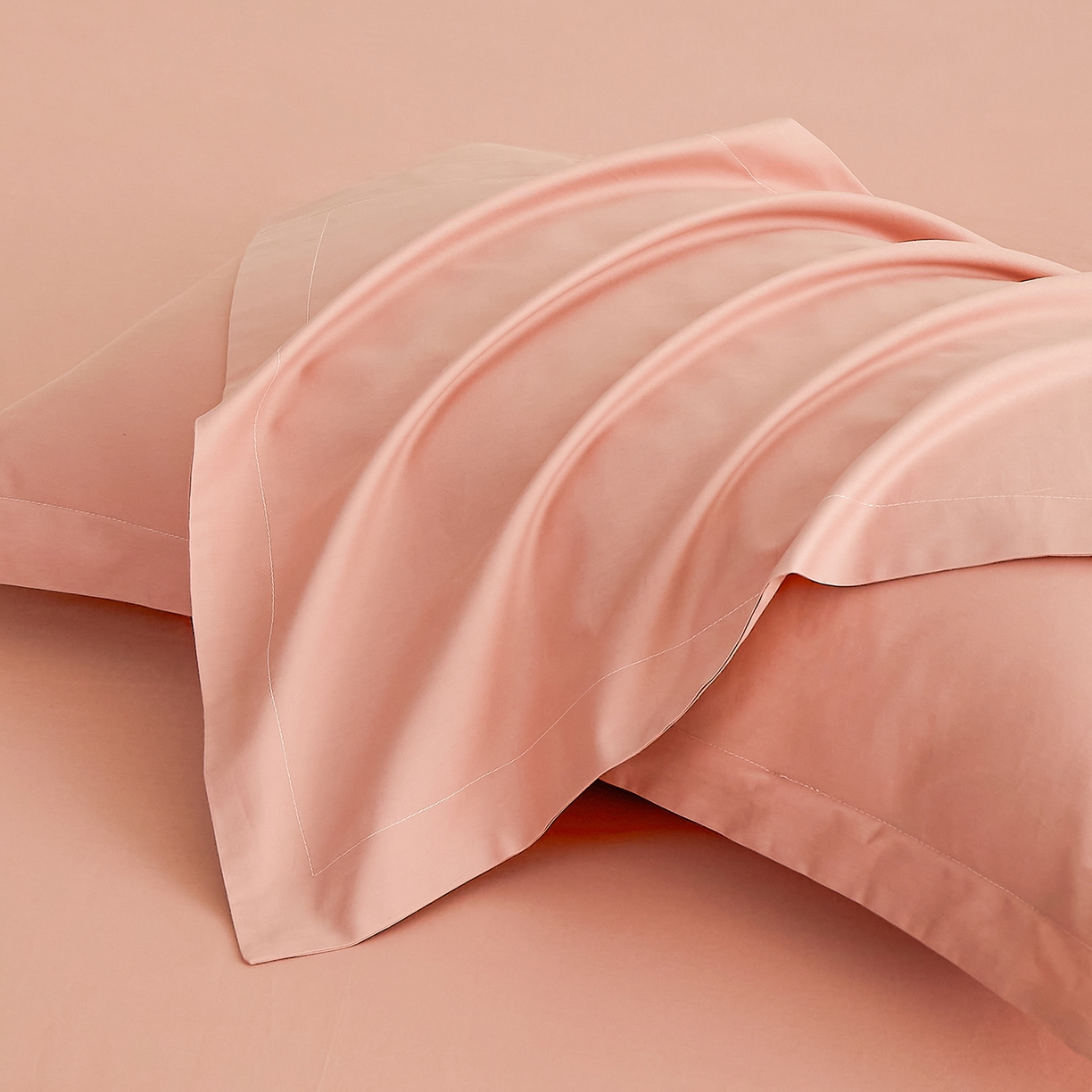 91家纺网 家纺一手货源 找家纺 元元家居（元元被业） 2026新款全棉纯棉13372纯色三件套系列 炫彩粉