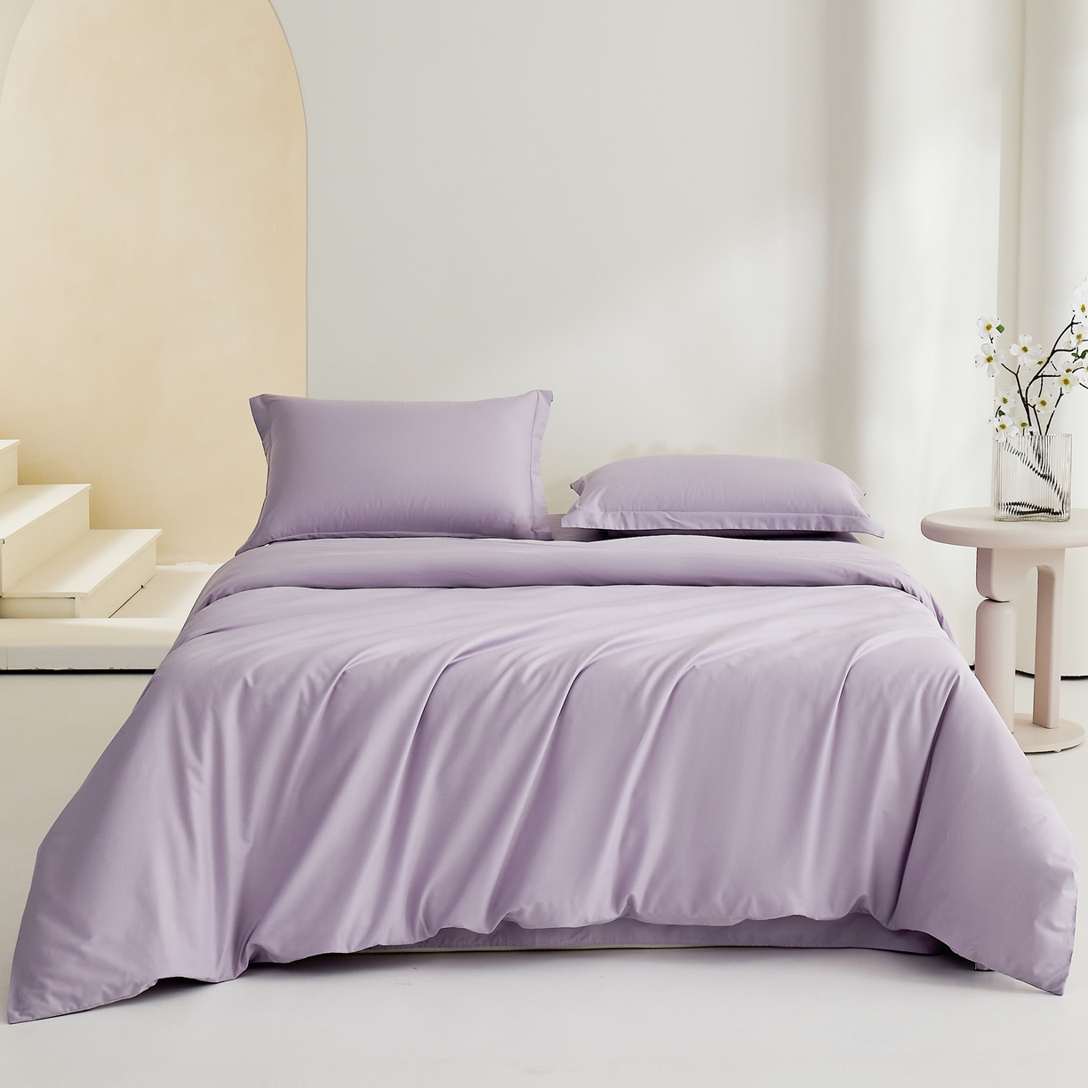 91家纺网 家纺一手货源 找家纺 元元家居（元元被业） 2026新款全棉纯棉13372纯色两用夏被夏凉被空调被 罗兰紫