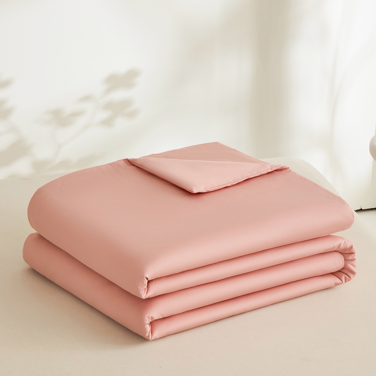 元元家居（元元被业） 2026新款全棉纯棉13372纯色两用夏被夏凉被空调被 炫彩粉