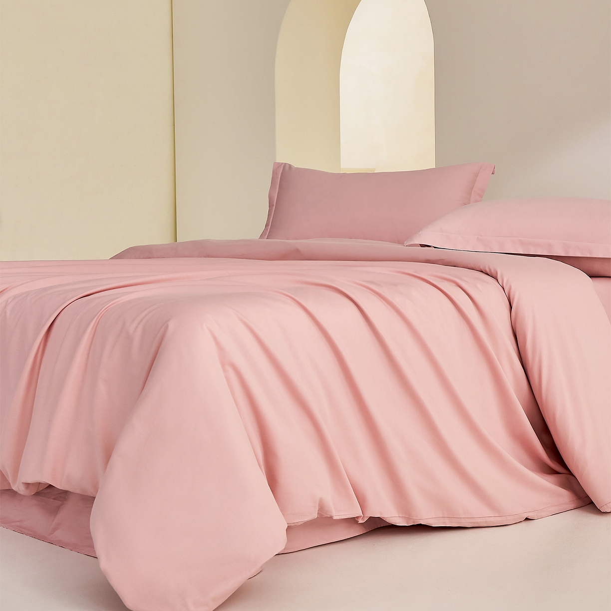 91家纺网 家纺一手货源 找家纺 元元家居（元元被业） 2026新款全棉纯棉13372纯色两用夏被夏凉被空调被 果粉