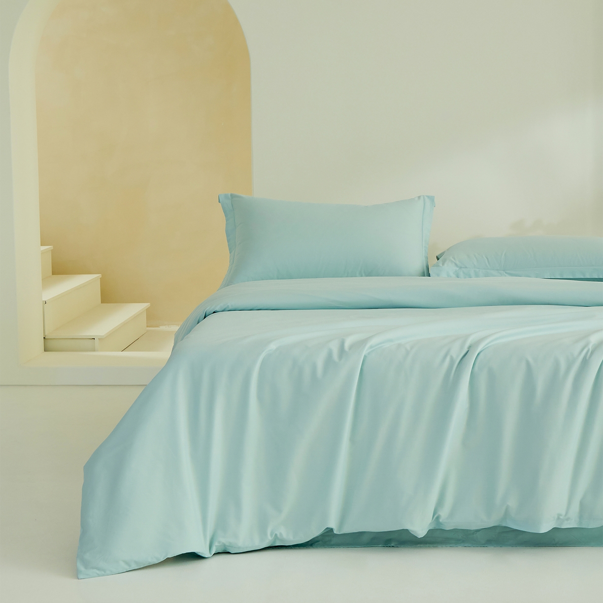 91家纺网 家纺一手货源 找家纺 元元家居（元元被业） 2026新款全棉纯棉13372纯色两用夏被夏凉被空调被 天梦蓝