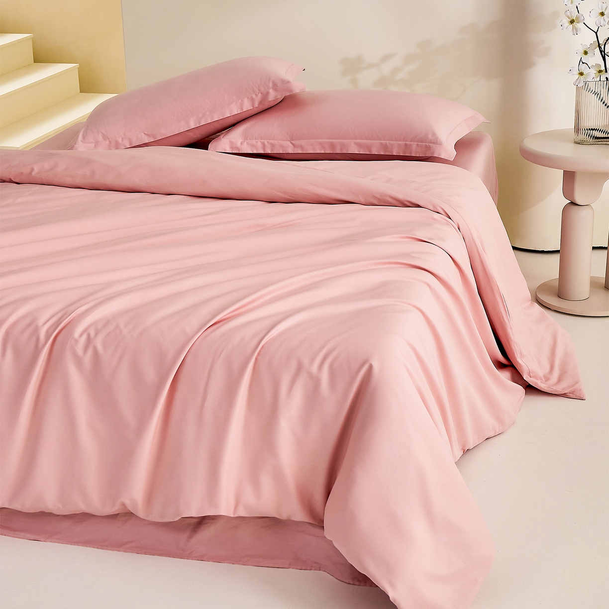 91家纺网 家纺一手货源 找家纺 元元家居（元元被业） 2026新款全棉纯棉13372纯色两用夏被夏凉被空调被 果粉