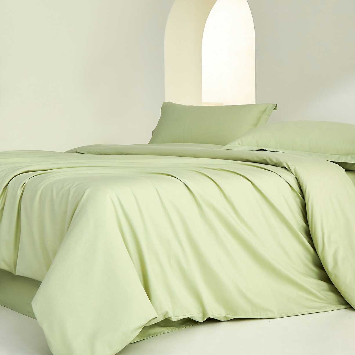 91家纺网 家纺一手货源 找家纺 元元家居（元元被业） 2026新款全棉纯棉13372纯色两用夏被夏凉被空调被 麦田绿