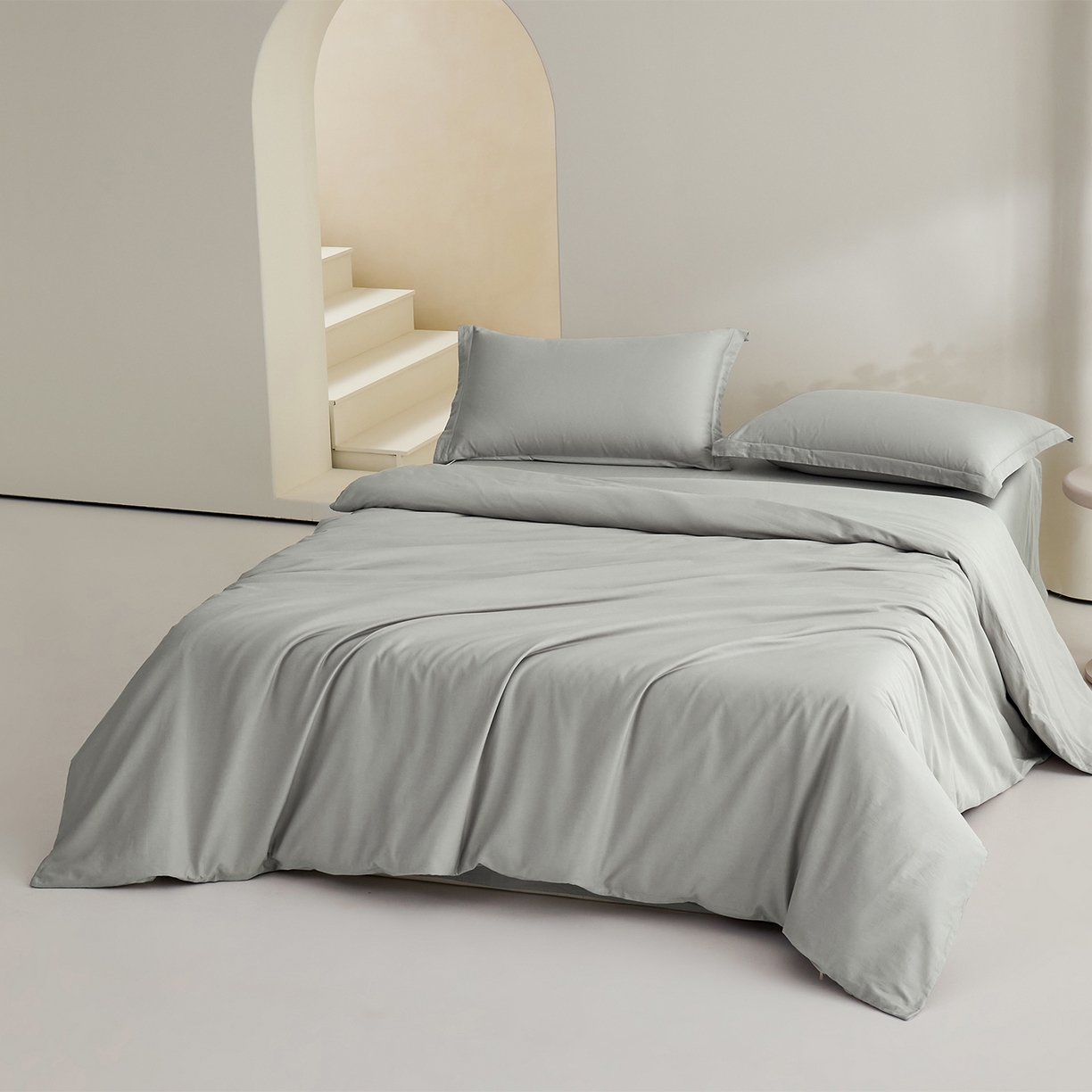 91家纺网 家纺一手货源 找家纺 元元家居（元元被业） 2026新款全棉纯棉13372纯色两用夏被夏凉被空调被 雅灰