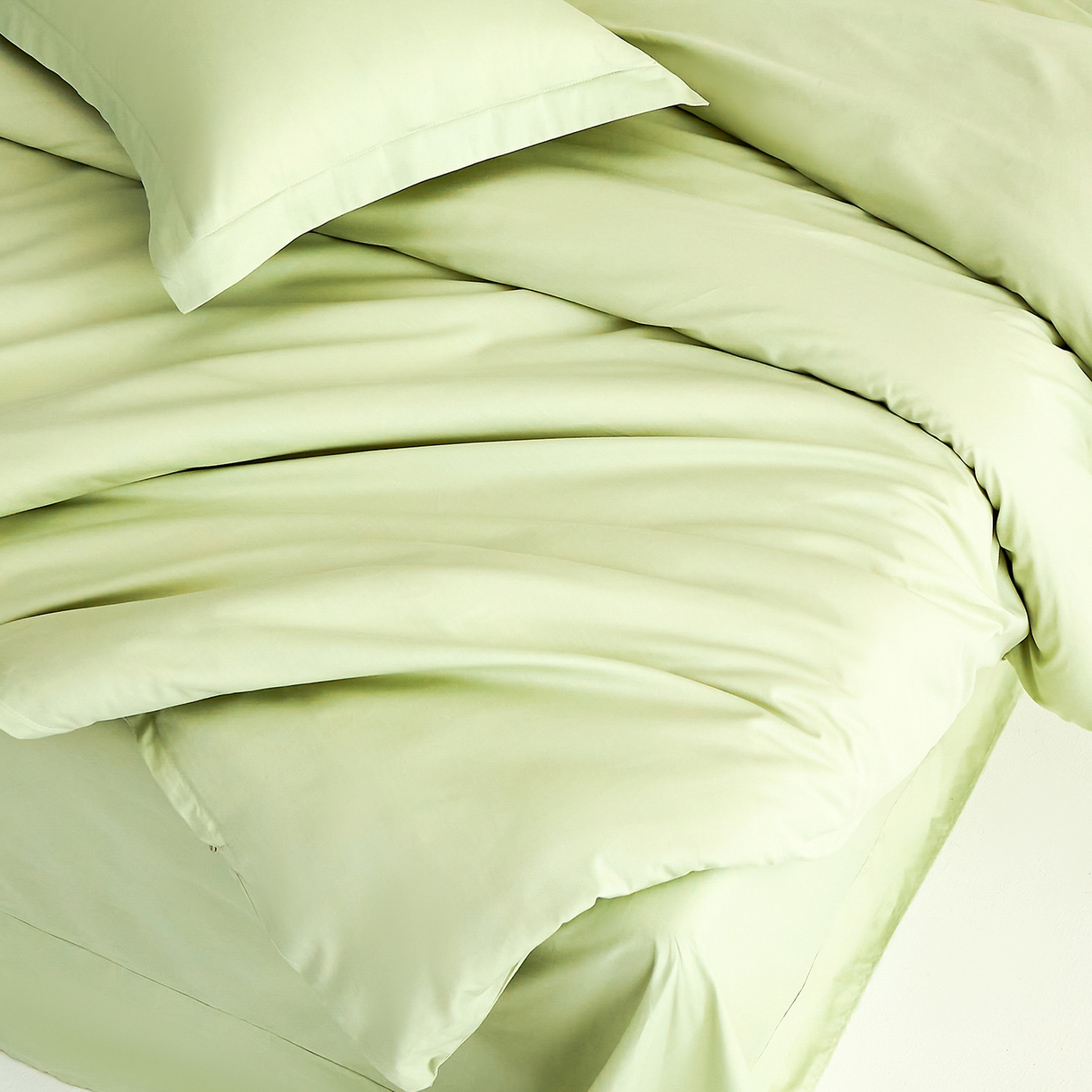 91家纺网 家纺一手货源 找家纺 元元家居（元元被业） 2026新款全棉纯棉13372纯色两用夏被夏凉被空调被 麦田绿