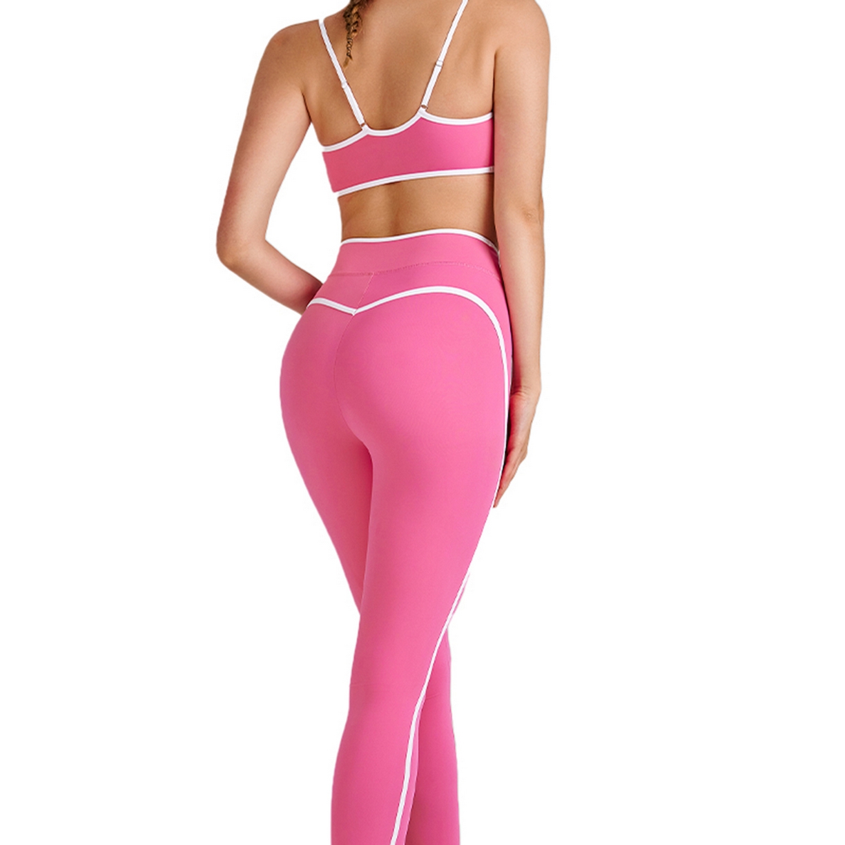 91家纺网 家纺一手货源 找家纺 （总）沐珩家纺 2026跨境新款瑜伽服高腰提臀收腹显瘦吊带美背跑步运动内衣文胸套装女