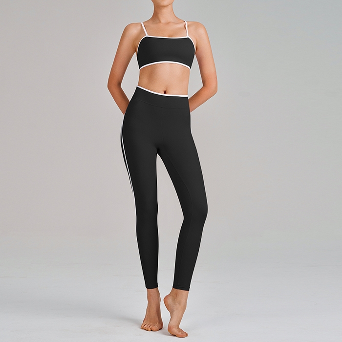 91家纺网 家纺一手货源 找家纺 （总）沐珩家纺 2026跨境新款瑜伽服高腰提臀收腹显瘦吊带美背跑步运动内衣文胸套装女