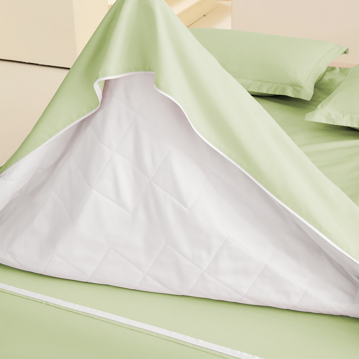 91家纺网 家纺一手货源 找家纺 （总）元元家居（元元被业） 2026新款全棉纯棉13372纯色两用夏被夏凉被空调被四件套