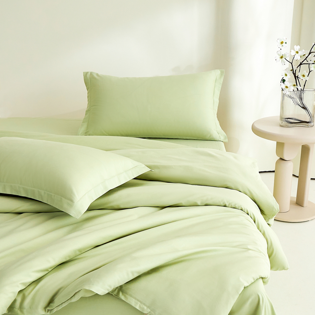 91家纺网 家纺一手货源 找家纺 （总）元元家居（元元被业） 2026新款全棉纯棉13372纯色两用夏被夏凉被空调被四件套