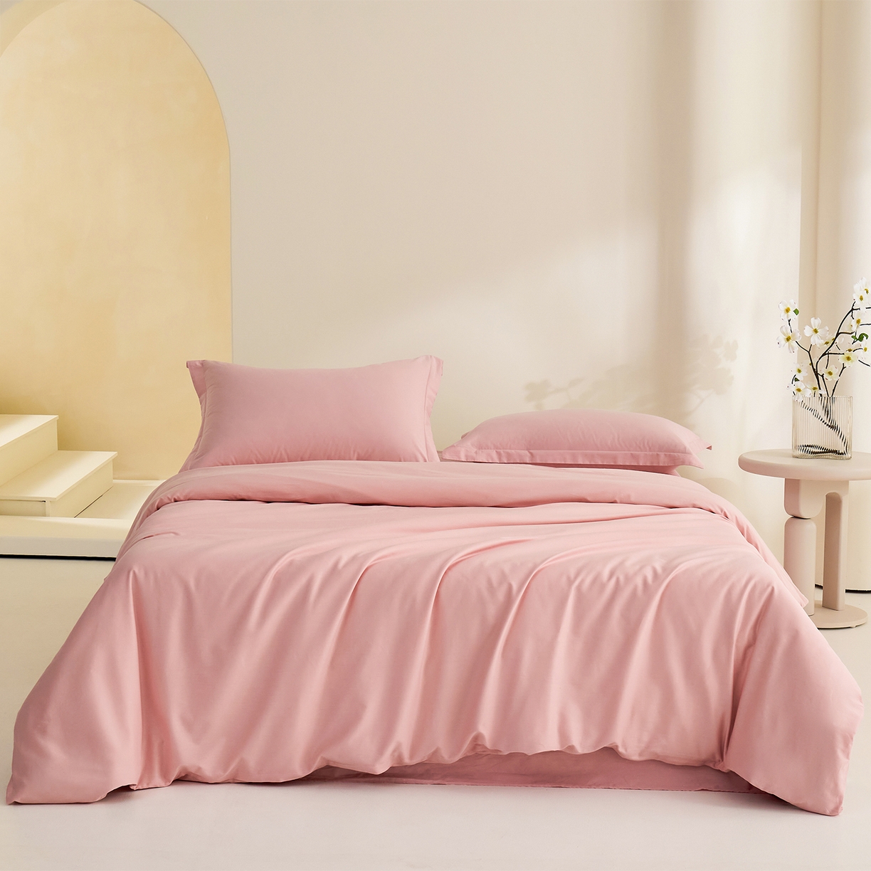 元元家居（元元被业） 2026新款全棉纯棉13372纯色两用夏被夏凉被空调被四件套 果粉