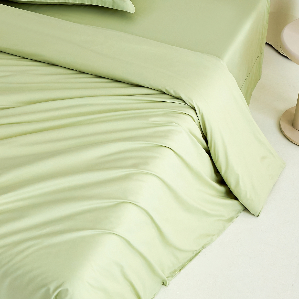 91家纺网 家纺一手货源 找家纺 元元家居（元元被业） 2026新款全棉纯棉13372纯色两用夏被夏凉被空调被四件套 麦田绿