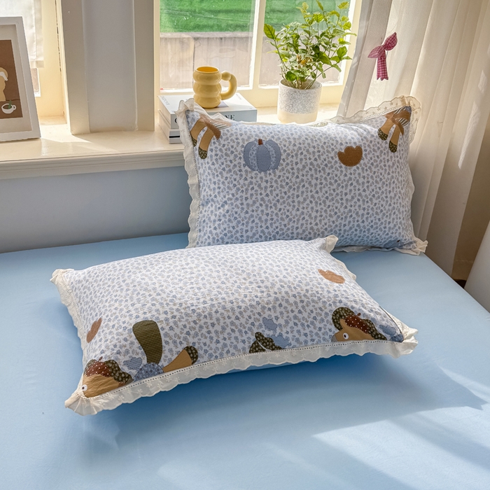 91家纺网 家纺一手货源 找家纺 憨豆家纺 2026春夏新款古法仿棉夏被四件套镂空花边大板印花夏凉被空调被（含抗菌纤维） 梦马生花