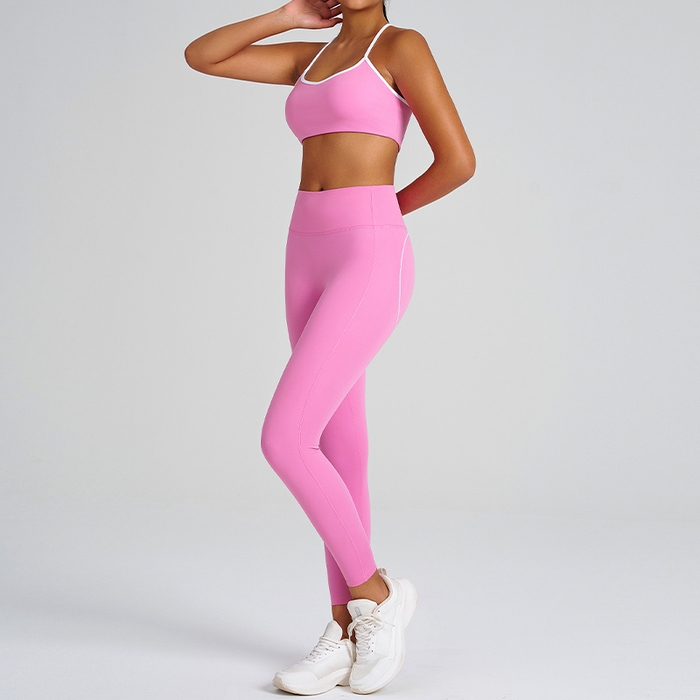 91家纺网 家纺一手货源 找家纺 （总）沐珩家纺 2026新款跨境高腰提臀瑜伽短裤显瘦紧身吊带美背跑步运动内衣瑜伽服套装女