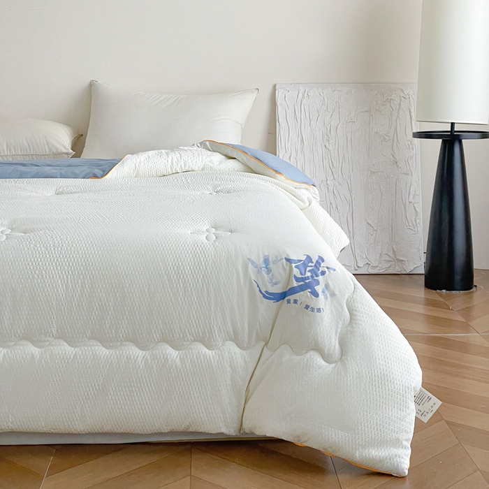 91家纺网 家纺一手货源 找家纺 梦莎被业 2026新款A类亲肤水洗棉大豆被--梦系列 梦之白