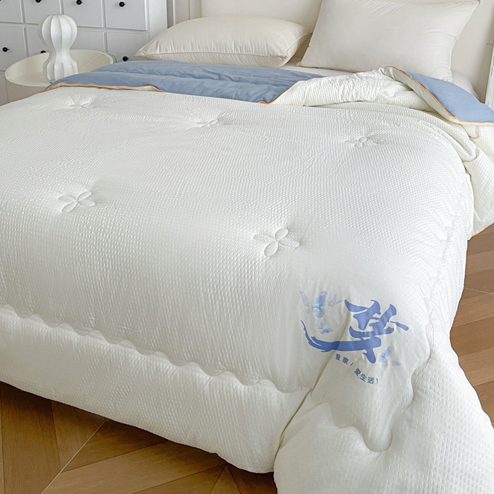 91家纺网 家纺一手货源 找家纺 梦莎被业 2026新款A类亲肤水洗棉大豆被--梦系列 梦之白