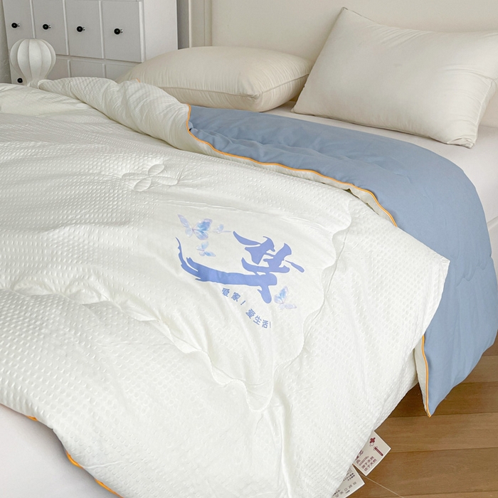 91家纺网 家纺一手货源 找家纺 梦莎被业 2026新款A类亲肤水洗棉大豆被--梦系列 梦之白