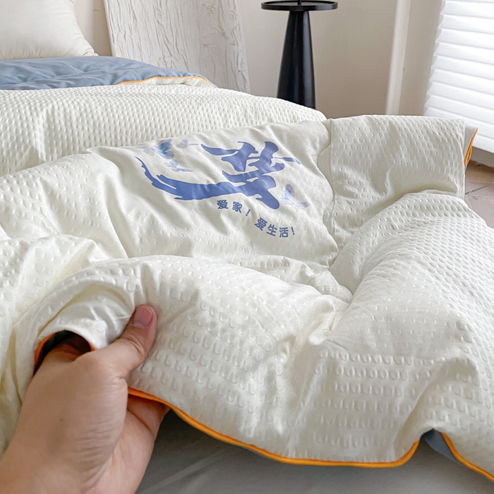 91家纺网 家纺一手货源 找家纺 梦莎被业 2026新款A类亲肤水洗棉大豆被--梦系列 梦之白