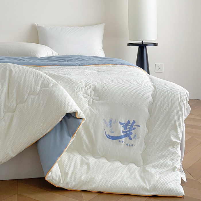 91家纺网 家纺一手货源 找家纺 梦莎被业 2026新款A类亲肤水洗棉大豆被--梦系列 梦之白