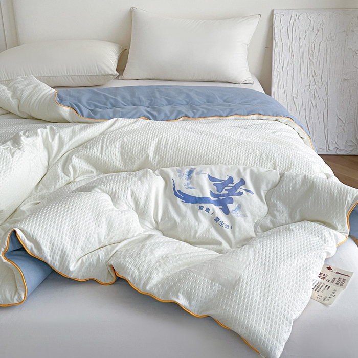 91家纺网 家纺一手货源 找家纺 梦莎被业 2026新款A类亲肤水洗棉大豆被--梦系列 梦之白