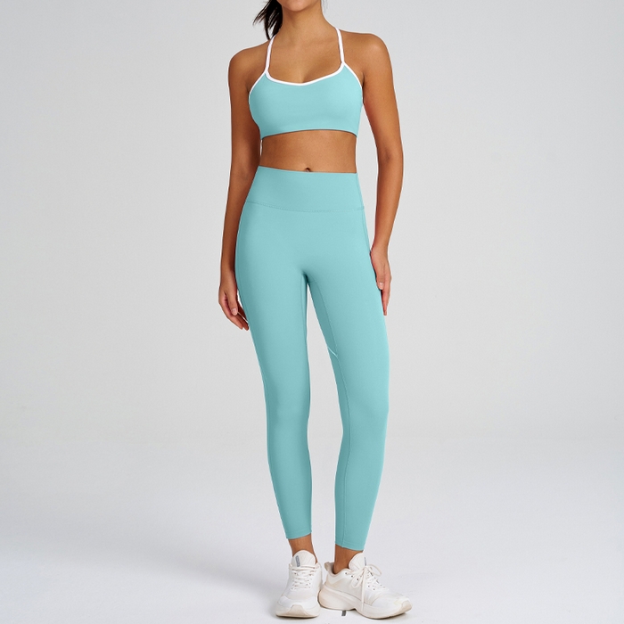 91家纺网 家纺一手货源 找家纺 （总）沐珩家纺 2026新款跨境高腰提臀瑜伽短裤显瘦紧身吊带美背跑步运动内衣瑜伽服套装女