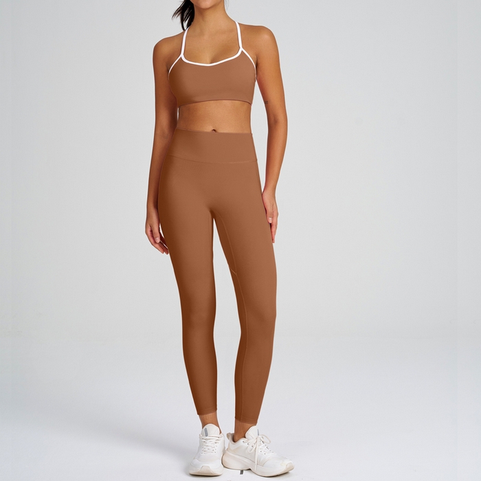 91家纺网 家纺一手货源 找家纺 （总）沐珩家纺 2026新款跨境高腰提臀瑜伽短裤显瘦紧身吊带美背跑步运动内衣瑜伽服套装女