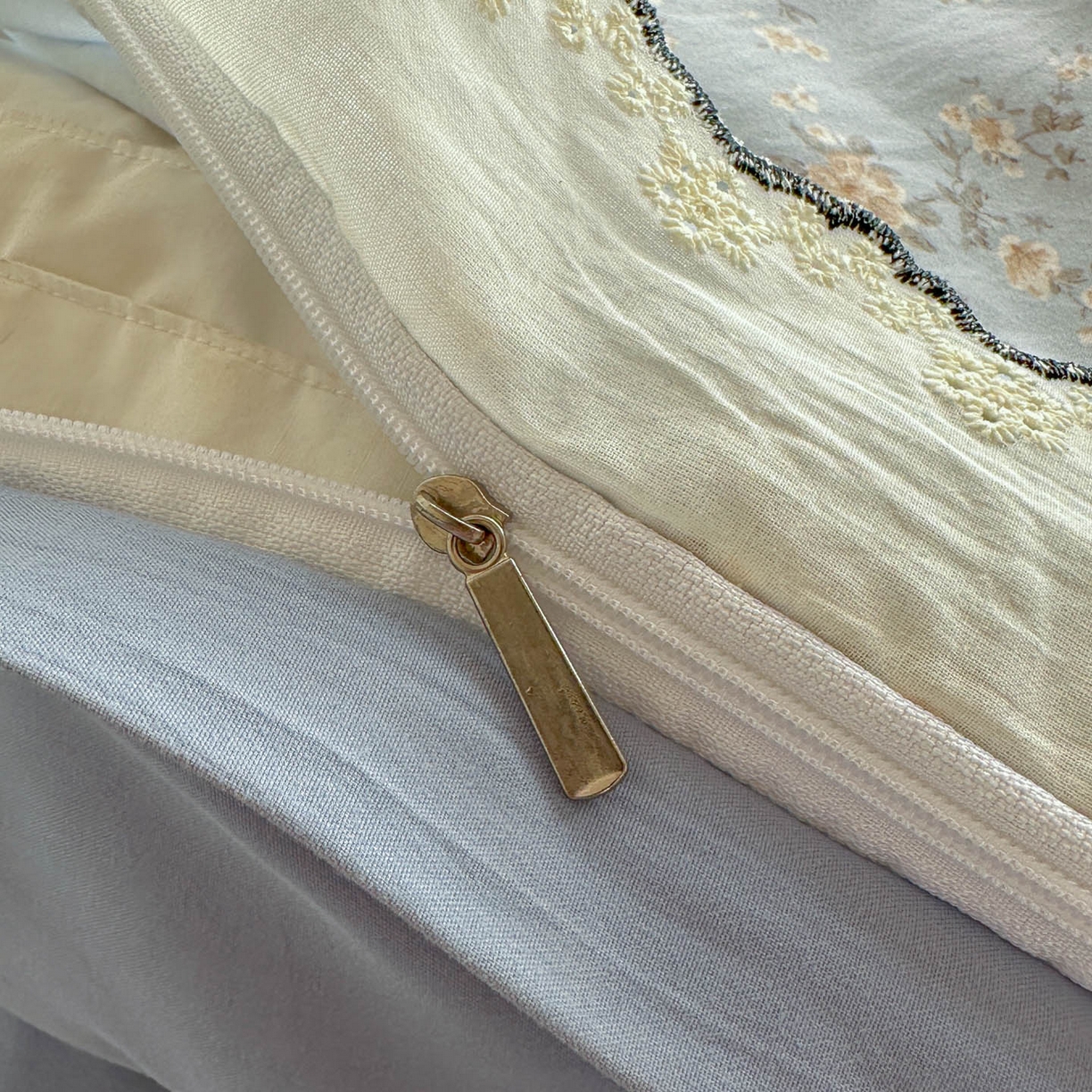 91家纺网 家纺一手货源 找家纺 晚爱家纺（原晚安家居） 2026春夏新款古法水洗棉复古法式花边四件套少女公主风 海燕奶芙